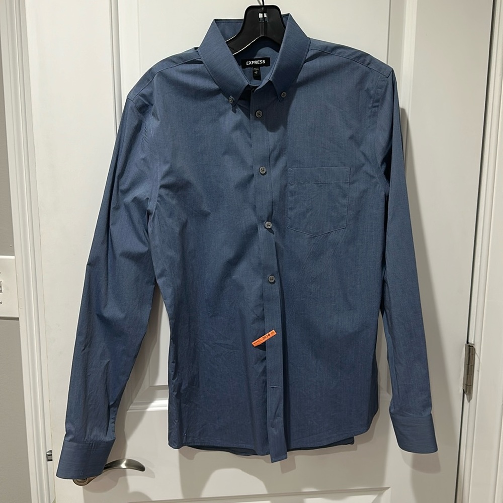 Men’s express blue dress shirt
